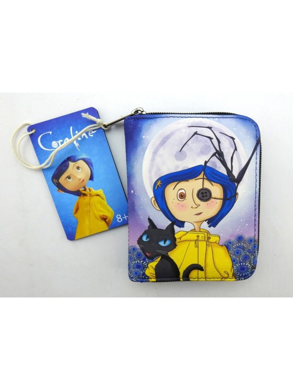 Coraline Loungefly Mini Wallet Other World Black Cat Button Moon NWT